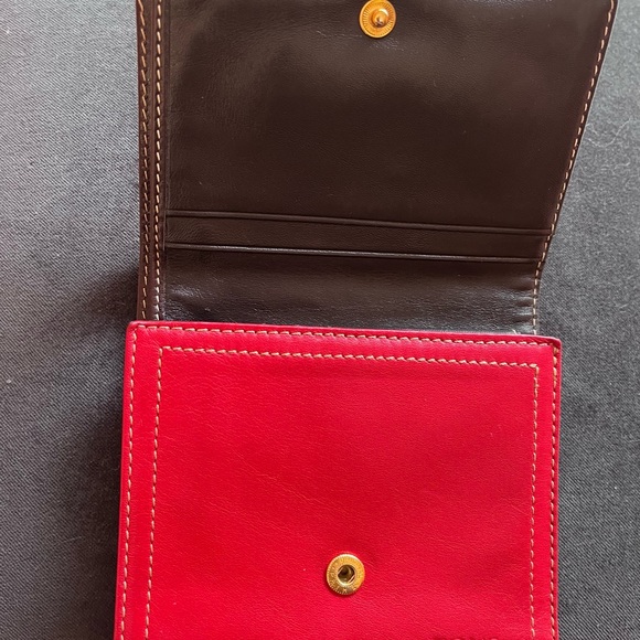 Tous Vintage Red Leather Logo Wallet - Picture 6 of 12